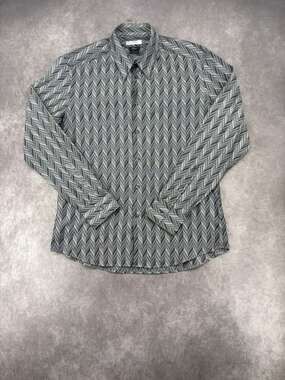 Versace Collection Trend Herringbone Men’s Dress Shirt 44 17.5